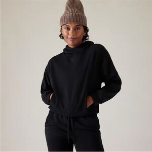 Athleta Black Cozy Karma Hoodie Sweatshirt